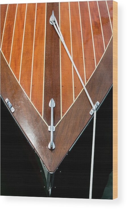 Bainbridge Island Wood Print featuring the photograph USA, Washington Boat Bow by Jaynes Gallery