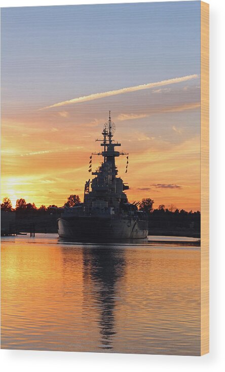 Battleship Wood Print featuring the photograph USS Battleship by Cynthia Guinn