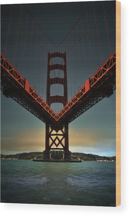 Golden Gate Bridge Wood Print featuring the photograph V by Ricardo Dominguez