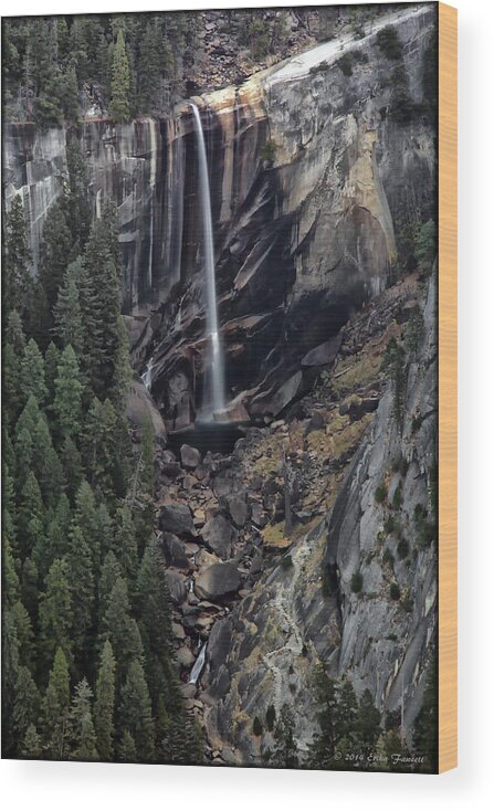 Waterfall Wood Print featuring the photograph Vernal Falls by Erika Fawcett