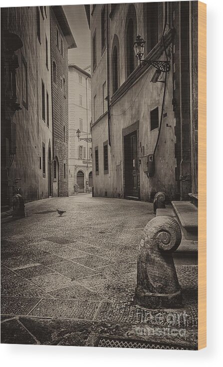 Florence Wood Print featuring the photograph Via Lambertesca by Nicola Fiscarelli