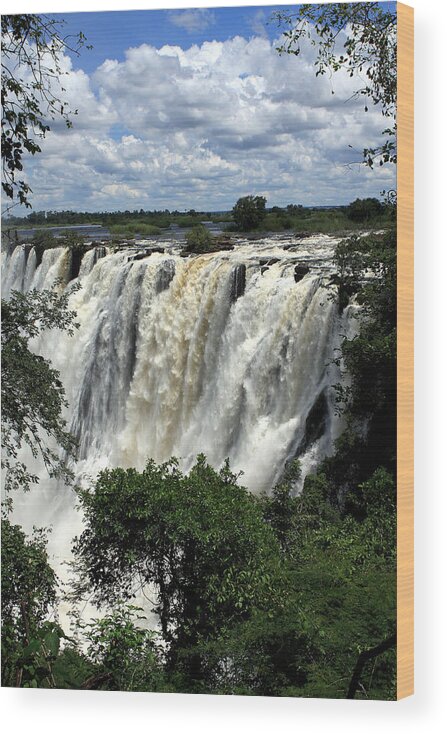 Africa Wood Print featuring the photograph Victoria Falls On The Zambezi River by Aidan Moran