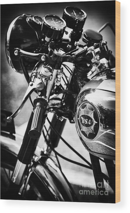 Bsa Wood Print featuring the photograph Vintage BSA Goldstar by Tim Gainey