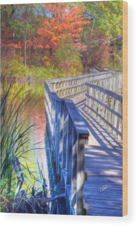 Dean Wood Print featuring the painting Walking Bridge by Dean Wittle