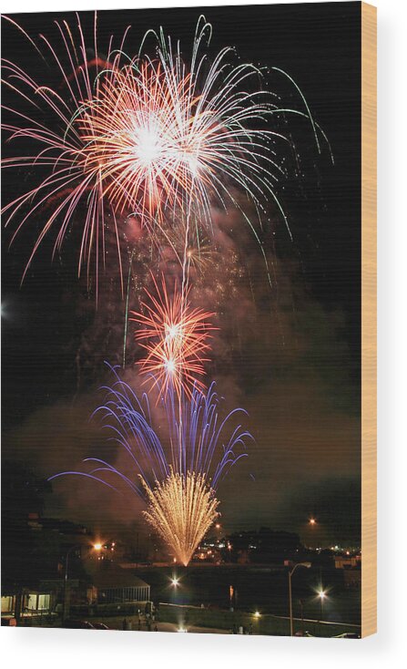 Waterloo Wood Print featuring the photograph Waterloo Fireworks by Christopher McKenzie