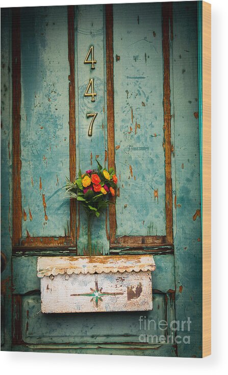 Door Wood Print featuring the photograph Weathered Door by Patty Descalzi