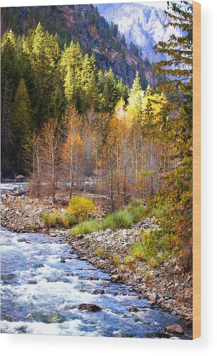 Wenatchee River Wood Print featuring the photograph Wenatchee River - Leavenworth - Washington by Marie Jamieson