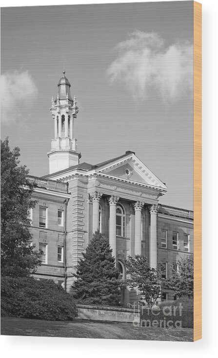 Mccomb Wood Print featuring the photograph Western Illinois University Sherman Hall by University Icons