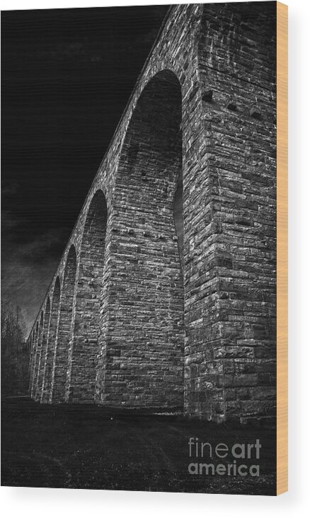 Viaduct Wood Print featuring the photograph When there were Giants by Debra Fedchin