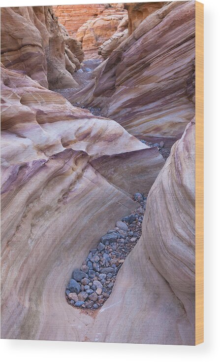 Nevada Wood Print featuring the photograph White Domes Slot Canyon - vertical by Patrick Downey