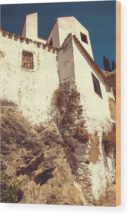 Spain Wood Print featuring the photograph White Houses of Ronda. Spain by Jenny Rainbow