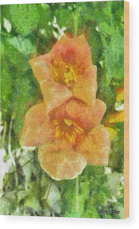 Bloom Wood Print featuring the painting Wild Flowers by Jeffrey Kolker