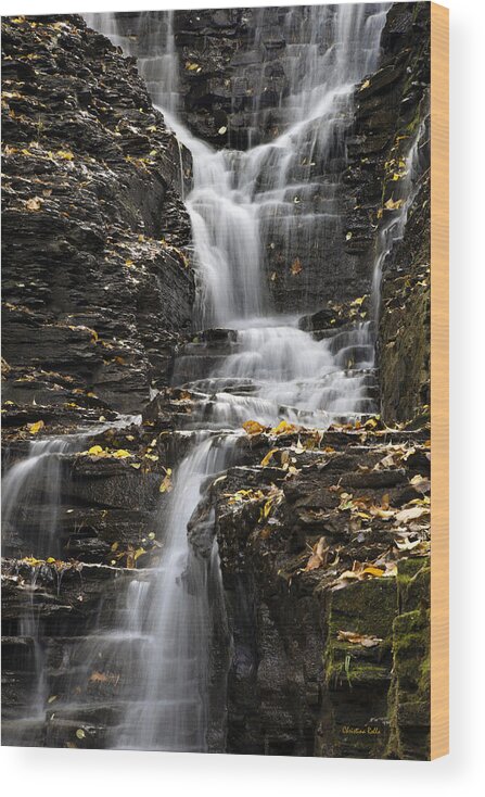 Buttermilk Falls Wood Print featuring the photograph Winding Waterfall by Christina Rollo