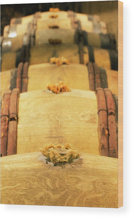 Alcohol Wood Print featuring the photograph Wine Cellar by Luoman