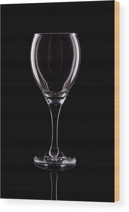 Wine Wood Print featuring the photograph Wineglass by Tom Mc Nemar