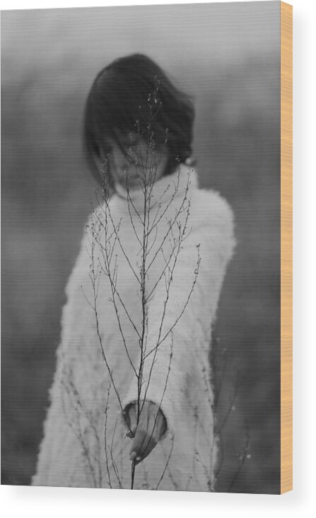 Woman Wood Print featuring the photograph Winter by Eddie Wetton