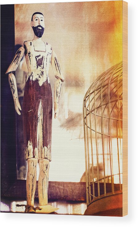 Mannequin Wood Print featuring the photograph Wooden Man by Caitlyn Grasso