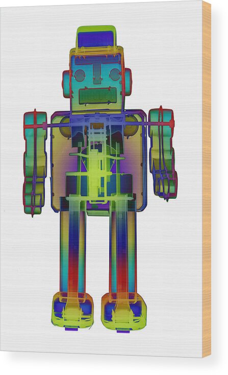 X-ray Art Wood Print featuring the photograph X-ray Robot - 3N2O No.3 by Roy Livingston