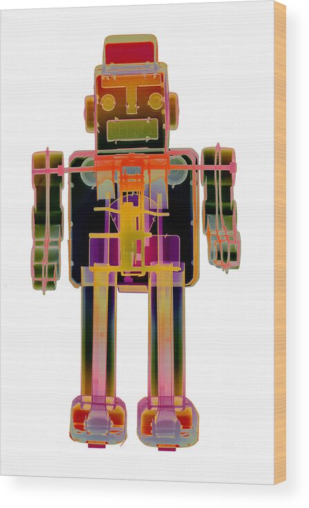 X-ray Art Wood Print featuring the photograph X-ray Robot - 3N2O No. 7 by Roy Livingston