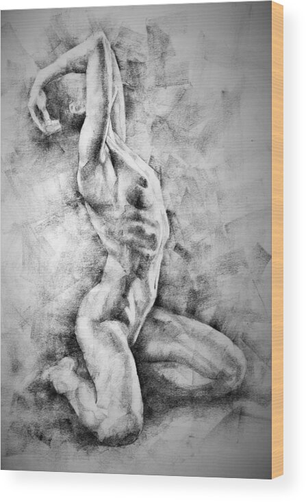 Erotic Wood Print featuring the drawing Erotic SketchBook Page 3 by Dimitar Hristov