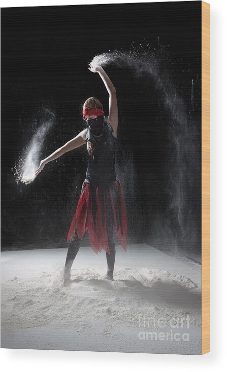 Dancing Wood Print featuring the photograph Flour Dancer Series #1 by Cindy Singleton