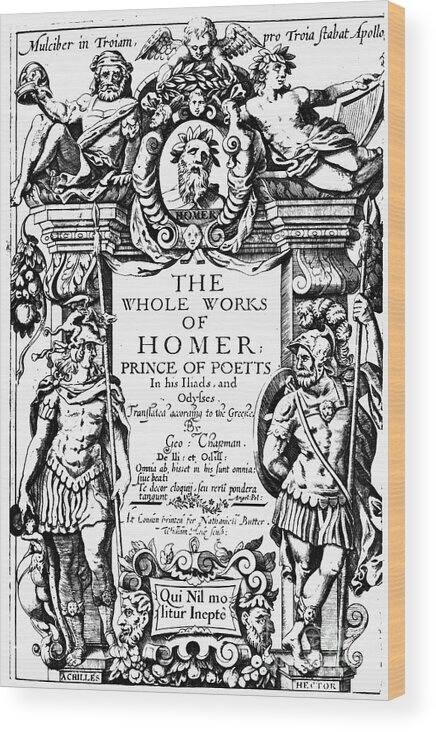 1616 Wood Print featuring the photograph Homer Title Page, 1616 #1 by Granger