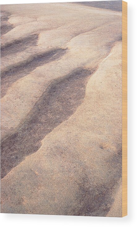 Vertical Wood Print featuring the photograph Sand Waves #1 by John Foxx