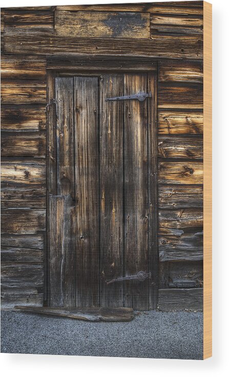 Wood Wood Print featuring the photograph The Door #1 by Nick Shirghio