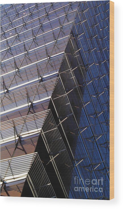 Architecture Wood Print featuring the photograph Tokyo Buildings #1 by Eena Bo