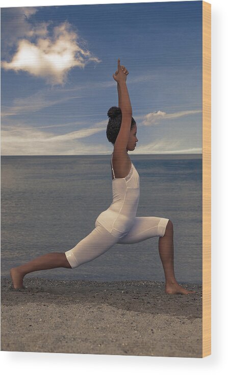 Female Wood Print featuring the photograph Yoga #1 by Joana Kruse