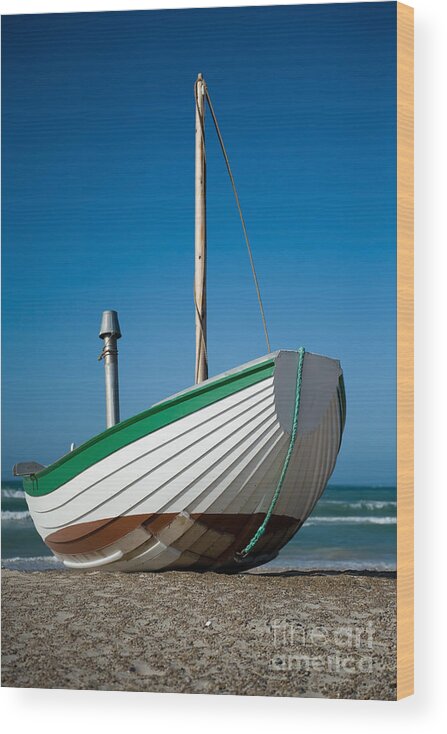 Water Wood Print featuring the photograph Fishing boat #2 by Jorgen Norgaard