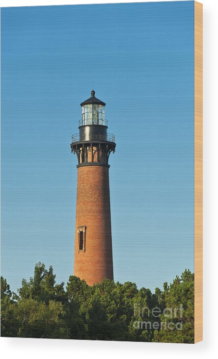 Corolla Wood Print featuring the photograph Currituck Beach Lighthouse #3 by John Greim