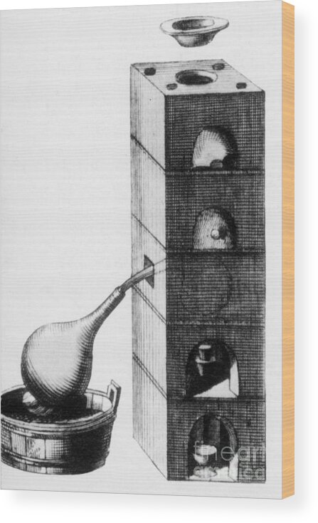 Science Wood Print featuring the photograph Distillation, Alembic, 18th Century #5 by Science Source