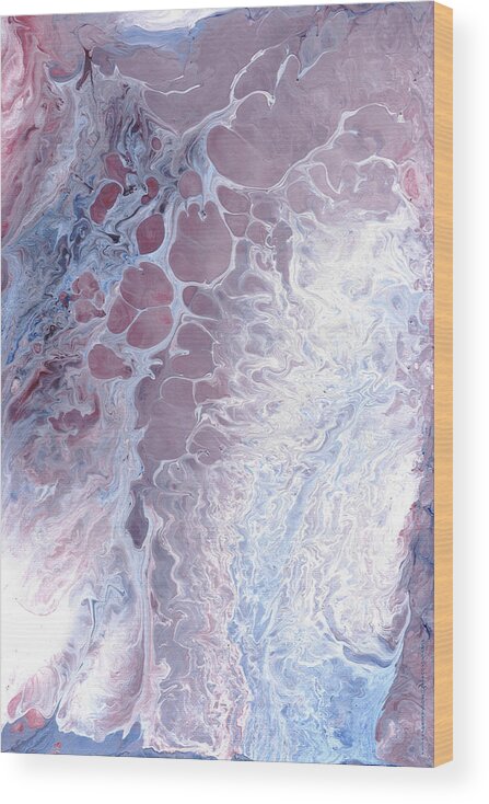 Original Wood Print featuring the painting Acrylic Pour November 2001 by Carl Deaville