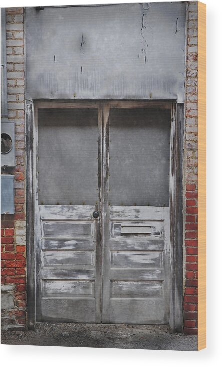 Doors Wood Print featuring the photograph Alley Doors by David Arment