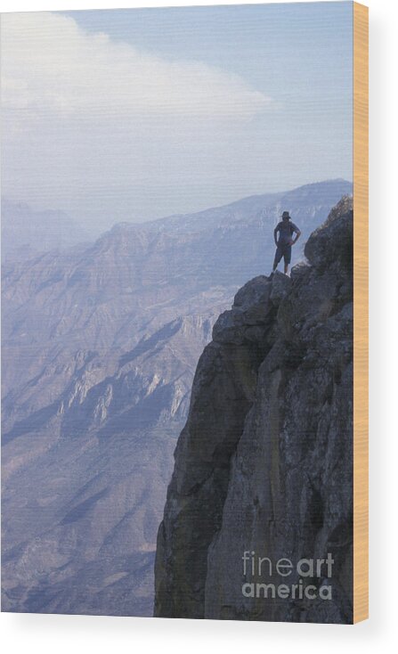 Mexico Wood Print featuring the photograph ALONE AT LAST Copper Canyon Mexico by John Mitchell