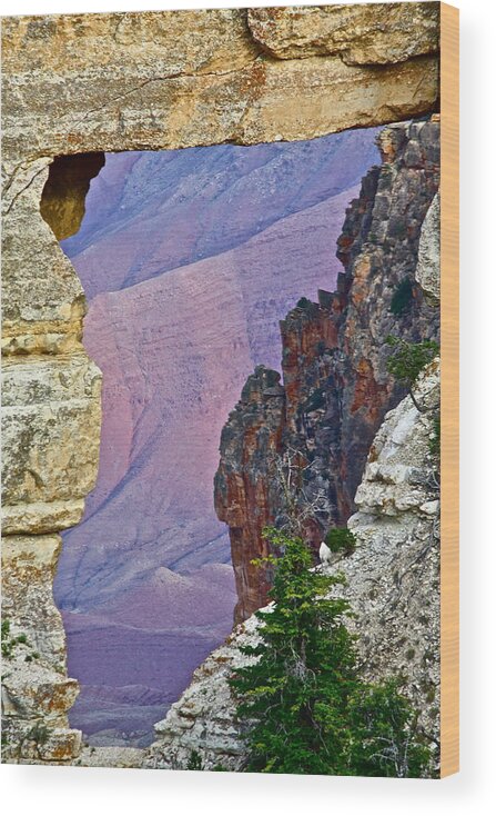 Grand Canyon Wood Print featuring the photograph Angel's Window Two by Diana Hatcher