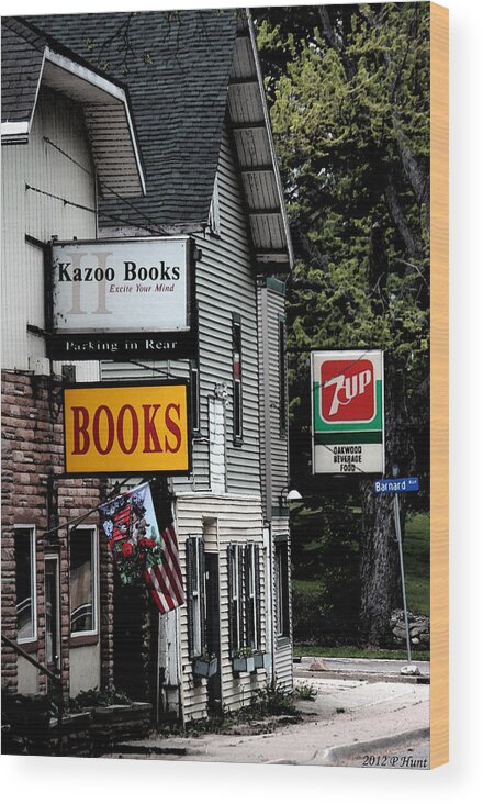 Bookstore Wood Print featuring the photograph Around Town by Penny Hunt