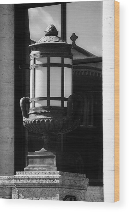 Hovind Wood Print featuring the photograph Black and White Lamp by Scott Hovind