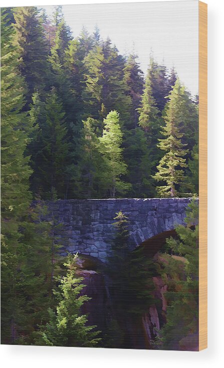 Bridge Wood Print featuring the photograph Bridge In The Middle Of Beauty by Cherie Duran