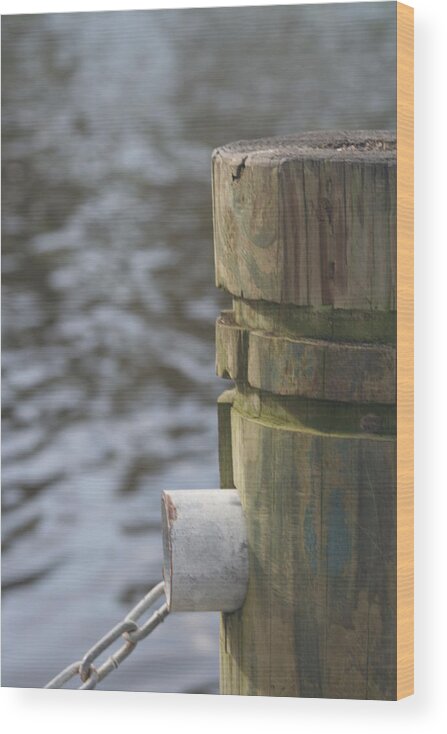 Piling Wood Print featuring the photograph By the River by Lou Belcher