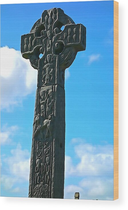 Cross Wood Print featuring the photograph Celtic Cross by Norma Brock