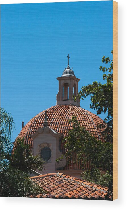 Architecture Wood Print featuring the photograph Dome at Church of the Little Flower by Ed Gleichman