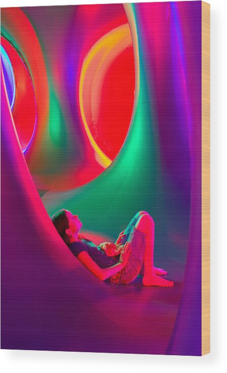 Colour Wood Print featuring the photograph Dreamland Luminarium by John Soffe