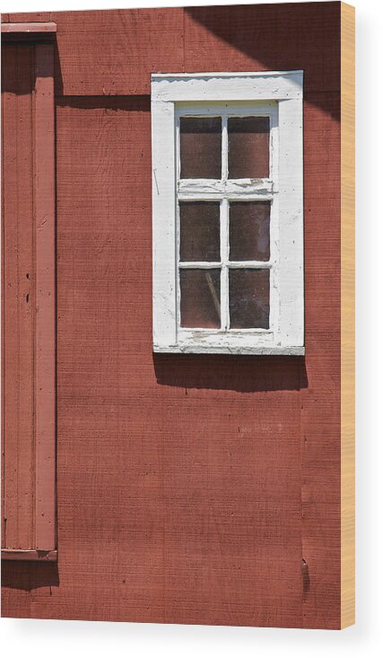 Americana Wood Print featuring the photograph Faded Red Wood Farm Barn by David Letts