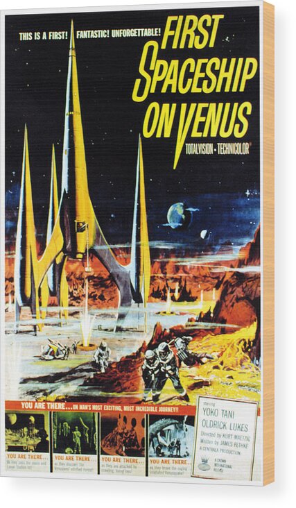 First Spaceship On Venus Aka Der Wood Print by Everett - Everett On Demand