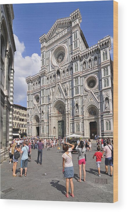 Florence Wood Print featuring the photograph Florence Cathedral - Tuscany Italy by Matthias Hauser