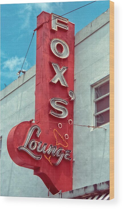 Fox Wood Print featuring the photograph Fox's Lounge by Matthew Bamberg
