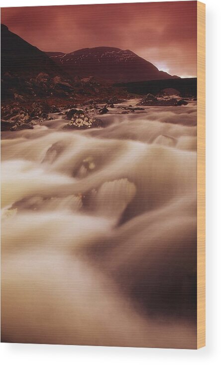 River Loe Wood Print featuring the photograph Gap Of Dunloe, River Loe, County Kerry by Richard Cummins