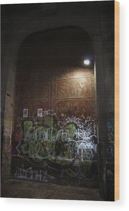 Graffiti Wood Print featuring the photograph Gates of Graffiti by La Dolce Vita